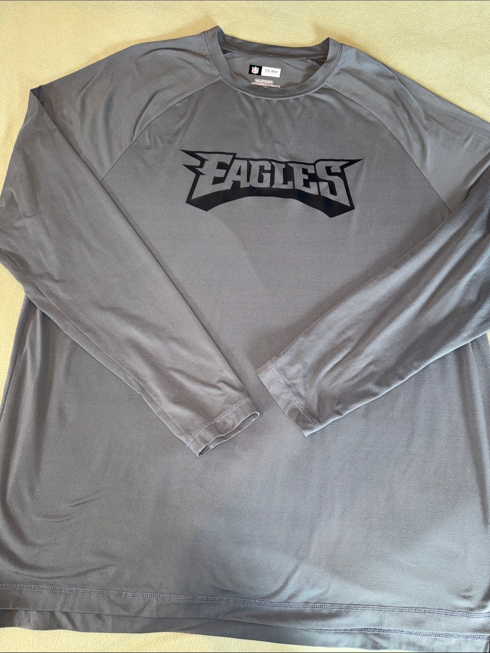 NFL Eagles Long Sleeve Performance  Shirt in Gray